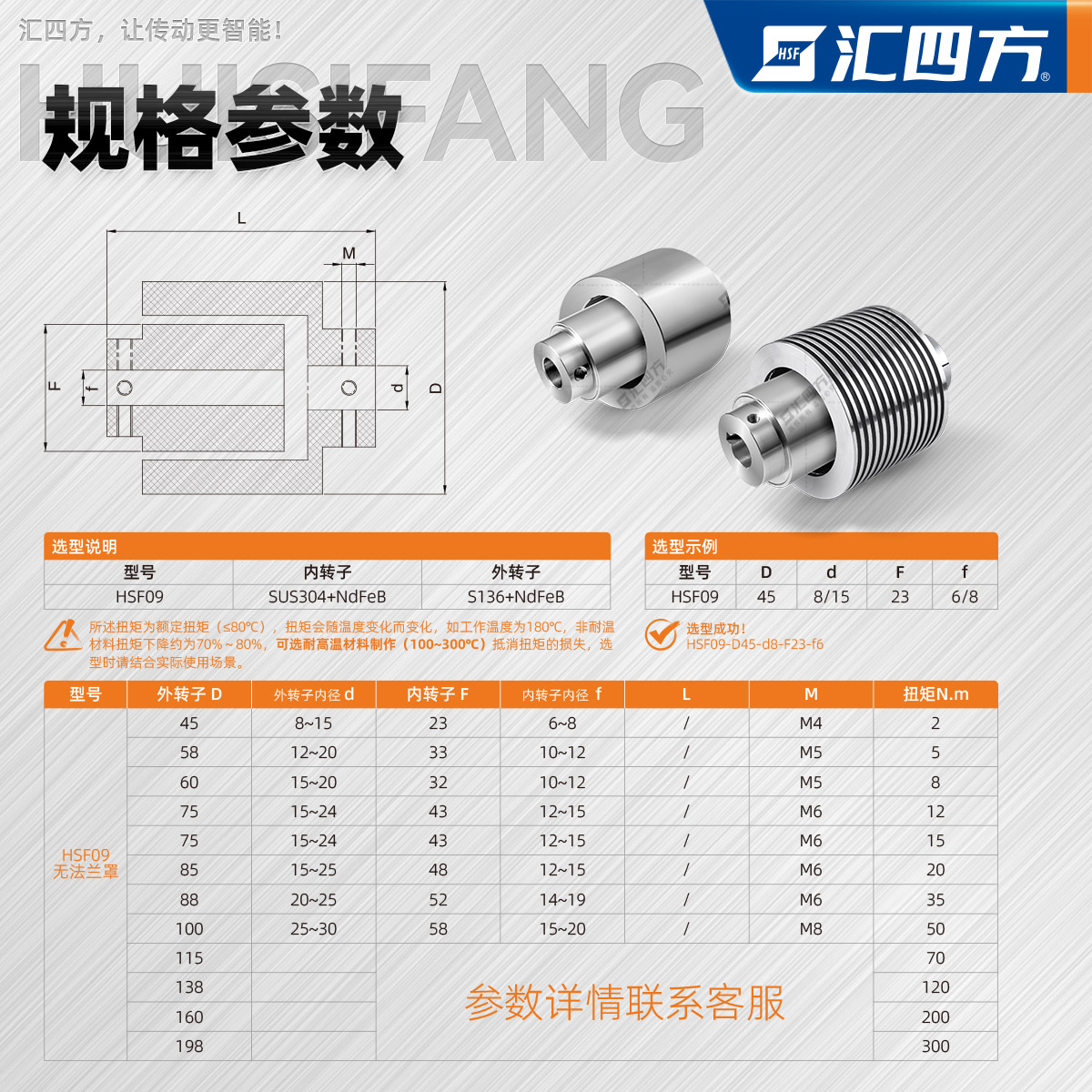 徑向磁力聯軸器 HSF09